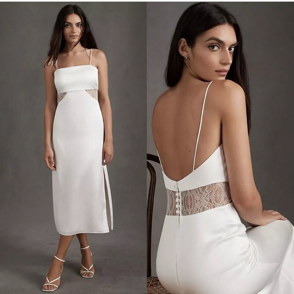 Sachin & Babi Ivory Gown. NWT Size 6 - Picture 2 of 5